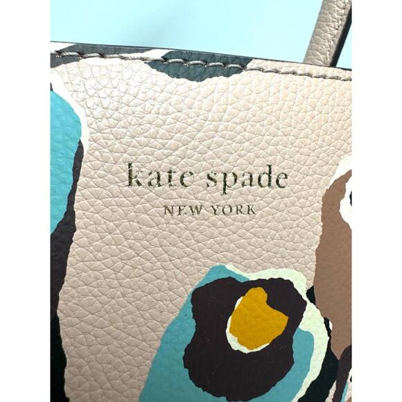 NWT Kate Spade *Eva Paper Rose* Small Top Zip Pink Floral Satchel Purse Bag - Picture 7 of 9